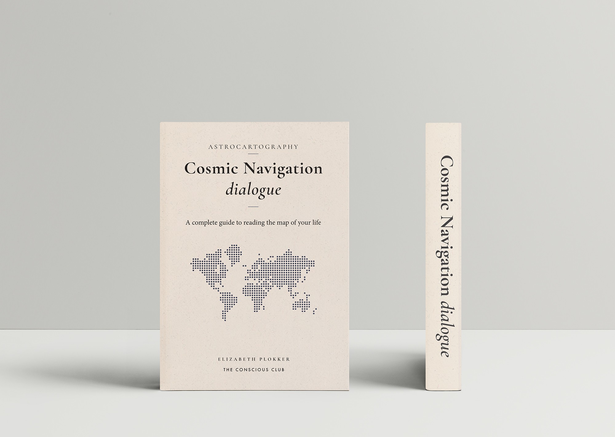 The printed book standing upright with its spine beside it